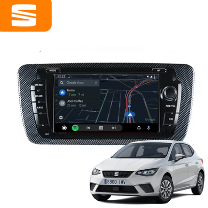 CarPlay en Android Auto Multimedia Speler voor SEAT Ibiza 2008–2014 – GPS Navigatie en Touchscreen – Inbouwen / Inbouwservice / Installatie - VCTparts.nl