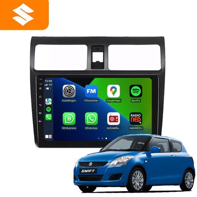 CarPlay en Android Auto Multimedia Speler voor Suzuki Swift 2004–2010 – GPS Navigatie en Touchscreen – Inbouwen / Inbouwservice / Installatie