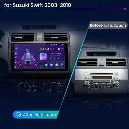 CarPlay en Android Auto Multimedia Speler voor Suzuki Swift 2004–2010 – GPS Navigatie en Touchscreen – Inbouwen / Inbouwservice / Installatie - VCTparts.nl
