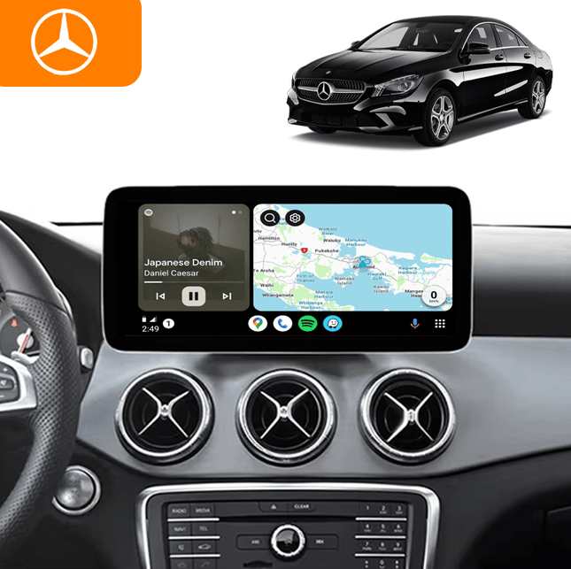 CarPlay en Android Auto Radio 9 Inch voor Mercedes Benz A Klasse W176, GLA X156, CLA C117 en X117, G Klasse W463 (2013–2018) – GPS Navigatie Touchscreen – Inbouwen / Inbouwservice / Installatie - VCTparts.nl