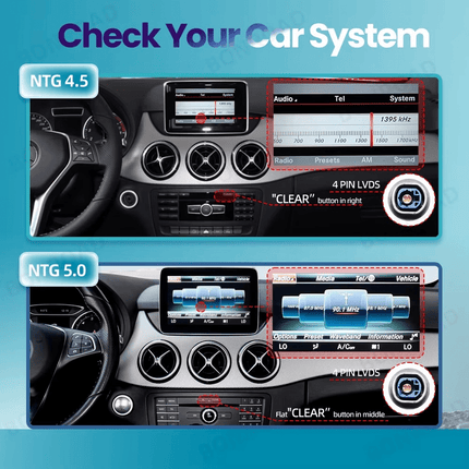 CarPlay en Android Auto Radio 9 Inch voor Mercedes Benz B Klasse W245 en W246 (2011–2019) – GPS Navigatie Touchscreen – Inbouwen / Inbouwservice / Installatie - VCTparts.nl