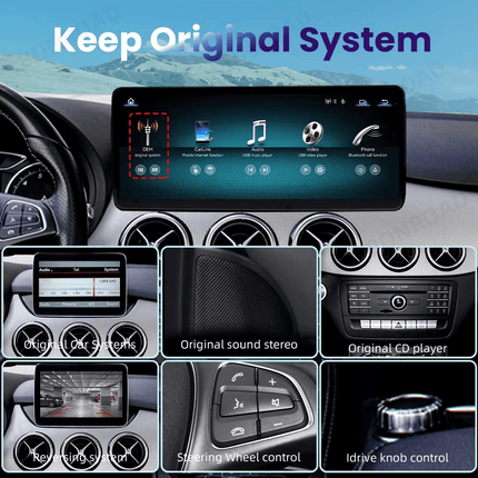 CarPlay en Android Auto Radio 9 Inch voor Mercedes Benz B Klasse W245 en W246 (2011–2019) – GPS Navigatie Touchscreen – Inbouwen / Inbouwservice / Installatie - VCTparts.nl