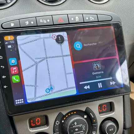 CarPlay en Android Auto Radio 9 Inch voor Peugeot 308/408 (2007–2015) – GPS Navigatie Touchscreen – Inbouwen / Inbouwservice / Installatie - VCTparts.nl