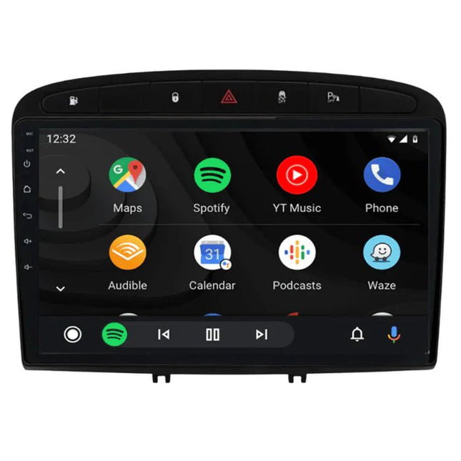 CarPlay en Android Auto Radio 9 Inch voor Peugeot 308/408 (2007–2015) – GPS Navigatie Touchscreen – Inbouwen / Inbouwservice / Installatie - VCTparts.nl