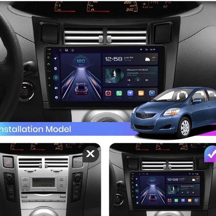 CarPlay en Android Auto Radio 9 Inch voor Toyota Yaris (2005–2011) – GPS Navigatie Touchscreen – Inbouwen / Inbouwservice / Installatie - VCTparts.nl