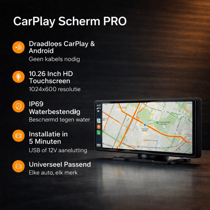VCTparts Navigatiesysteem Smart Touchscreen 10 inch - Draadloos Apple CarPlay en Android Auto Auto Multimedia Scherm NORGOS 5
