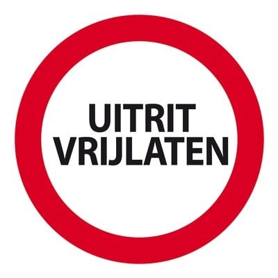 Carpoint Uitrit Vrijlaten Bord Ø 24cm Laat Uitgang Vrij