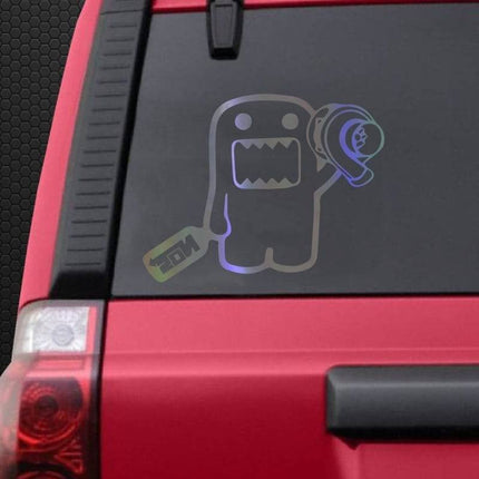 Cartoon JDM Sticker Domo Kun Turbo Multicolor Reflecterend Tuning Decal - VCTparts.nl