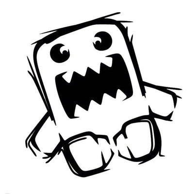 Cartoon JDM Sticker Domo Kun Zwart Tuning Decal Japanese Drift