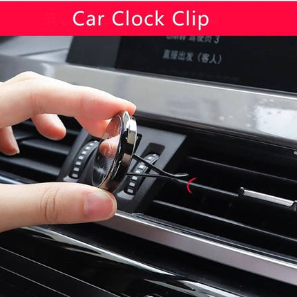 VCTparts Chique Auto Klokje Opplakbaar en Clip - Dashboard Clock Tijd Zwart NORGOS 5