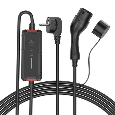 Chargeur de véhicule électrique ChoeTech ACG16 Type2 3,5 kW avec écran LCD noir