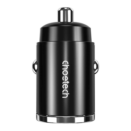Choetech Choetech Autolader Telefoon 1x USBA, 1x USBC 30W PD 3.0 12/24V Zwart 6