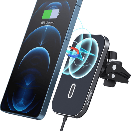 Choetech Choetech Magsafe 15W Draadloze Oplader Autohouder voor iPhone 12 / 12 mini / 12 Pro Max / 12 Pro Zwart 2