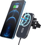Choetech Choetech Magsafe 15W Draadloze Oplader Autohouder voor iPhone 12 / 12 mini / 12 Pro Max / 12 Pro Zwart 2