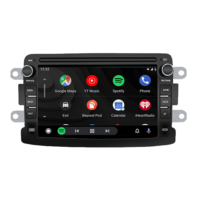 CarPlay & Android Auto Autoradio voor Dacia Logan, Dokker, Duster, Sandero, Lodgy en Renault Captur & Symbol – GPS Navigatie & Touchscreen – Inbouwen / Inbouwservice / Installatie