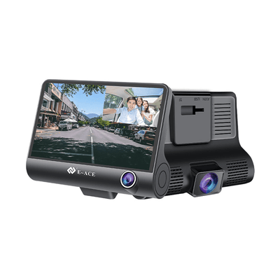 Dashcam HD 1080P 1CH Auto Recorder met Continue Voeding en Scherm Zwart