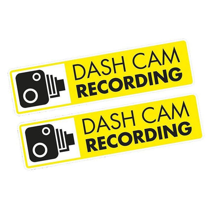 VCTparts Dashcam Recording Auto Sticker (5.5 x 3cm) Veiligheid Geel NORGOS 1