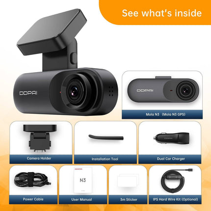 DDPAI DDPAI Dashcam 2K 1600P HD 1CH Wifi Video Recorder Zwart NORGOS 7