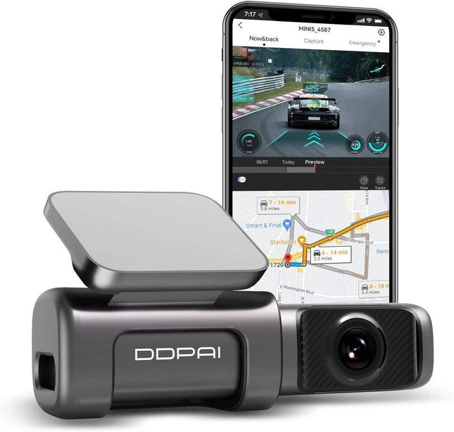 DDPAI DDPAI Mini 5 Dashcam 4K 2160P HD Wifi 1CH 64Gb Video Recorder Zwart NORGOS 1