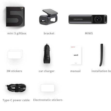 DDPAI DDPAI Mini 5 Dashcam 4K 2160P HD Wifi 1CH 64Gb Video Recorder Zwart NORGOS 10