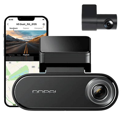 DDPAI N5 Dual Dashcam 4K 2CH FHD Wifi Auto Video Recorder + Achter Camera Zwart