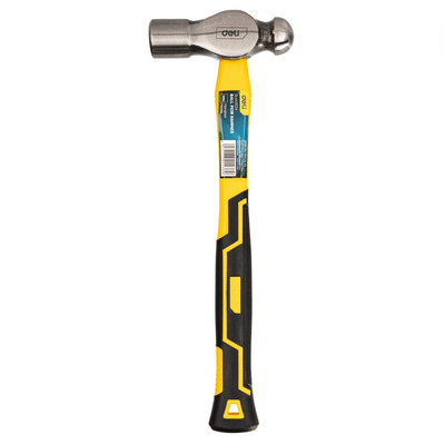 Deli Ball Pein Hammer 0,68 kg universel avec poignée ergonomique [Outils - EDL443024] (jaune)