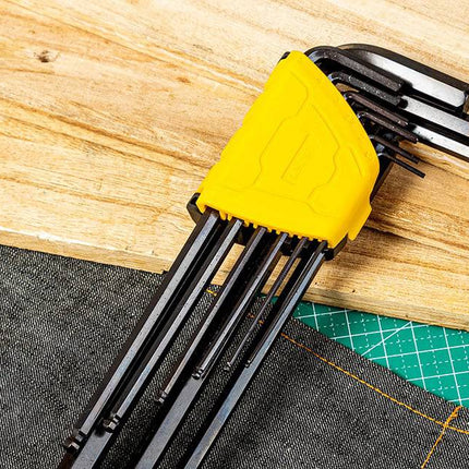 Deli Extra Lange Kogelkop Inbussleutelset 1.5 - 10mm 9 stuks [Gereedschap - Tools EDL232309H] (Zwart) - VCTparts.nl