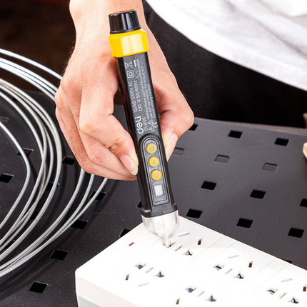 Deli Tools Contactloze Spanningstester EDL8011 12/48 - 1000V AC (Zwart) [Gereedschappen - Deli] - VCTparts.nl