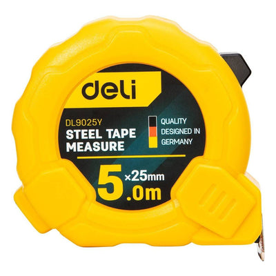 Deli Tools Steel Mesury Tape 5m / 25mm Roll Taille EDL9025Y (GEEL) [Outils - Deli]