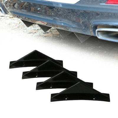 Spoiler de pare-chocs arrière du requin diffuseur - Boog Black (Set)