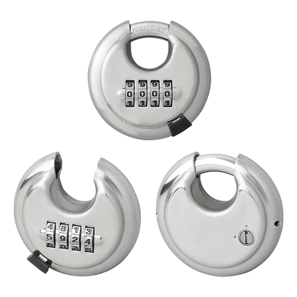 VCTparts Discusslot 70mm met Cijfercombinatie Hangslot Rond Gehard Staal Cijferslot VCTparts 6