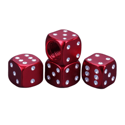 Dice Ventilator Cups Dice Stones Dices - Metal Red (Set 4 Pieces)