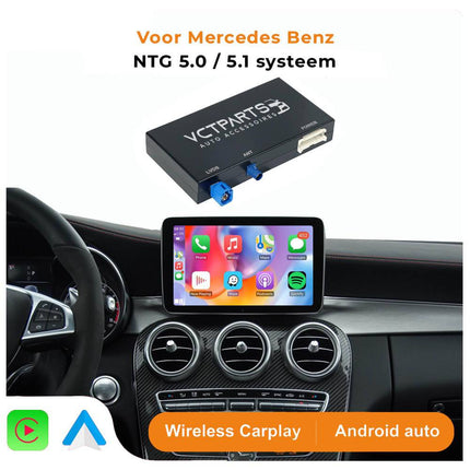 Draadloze CarPlay Adapter & Android Auto Module – Voor Mercedes - Benz NTG 5.0 Systeem - VCTparts.nl