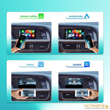 Draadloze CarPlay Android Auto Adapter CarPlay Box Inbouwmodule voor Mercedes - Benz NTG4.5 Systeem – Geschikt voor A - , B - , C - , E - Klasse, CLA, GLA, GLK, ML, SLK (2011–2015) - VCTparts.nl