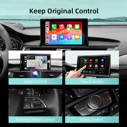 Draadloze CarPlay Android Auto Interface Retrofit Kit voor Audi RMC Systeem – Geschikt voor A6 C7, A7 2012–2016 - VCTparts.nl