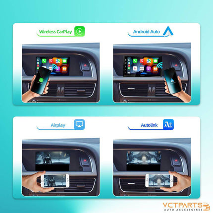 Draadloze CarPlay Android Auto Interface Retrofit Kit voor Audi RMC Systeem – Geschikt voor A6 C7, A7 2012–2016 - VCTparts.nl