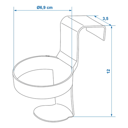 VCTparts Drankhouder met Klem Beugel Haak Bekerhouder Set (2 stuks) Koffie Houder Universeel VCTparts 2
