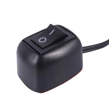 VCTparts Drukknop Schakelaar 12V Opbouw 0 - 1 Aan/Uit met 100cm Kabel en Plakrand NORGOS 2
