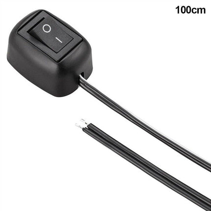 VCTparts Drukknop Schakelaar 12V Opbouw 0 - 1 Aan/Uit met 100cm Kabel en Plakrand NORGOS 7