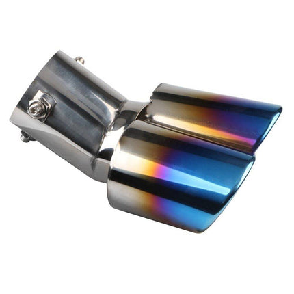 VCTparts Dubbele Uitlaat Rainbow Spectra Aflopend 60mm Kopstuk / Eindstuk RVS [Uitlaat Sierstuk - Uitlaat Tuning - Uitlaat Koppelstuk] NORGOS 5