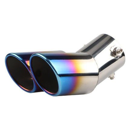 VCTparts Dubbele Uitlaat Rainbow Spectra Aflopend 60mm Kopstuk / Eindstuk RVS [Uitlaat Sierstuk - Uitlaat Tuning - Uitlaat Koppelstuk] NORGOS 10