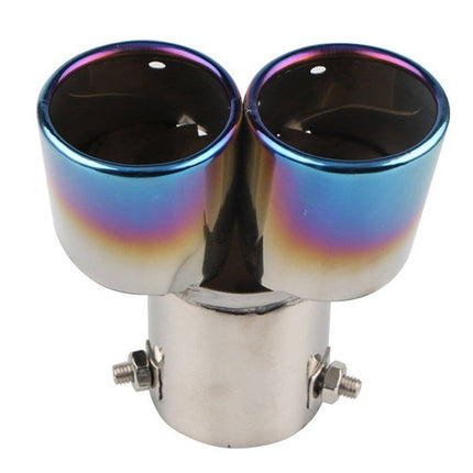 VCTparts Dubbele Uitlaat Rainbow Spectra Aflopend 60mm Kopstuk / Eindstuk RVS [Uitlaat Sierstuk - Uitlaat Tuning - Uitlaat Koppelstuk] NORGOS 4