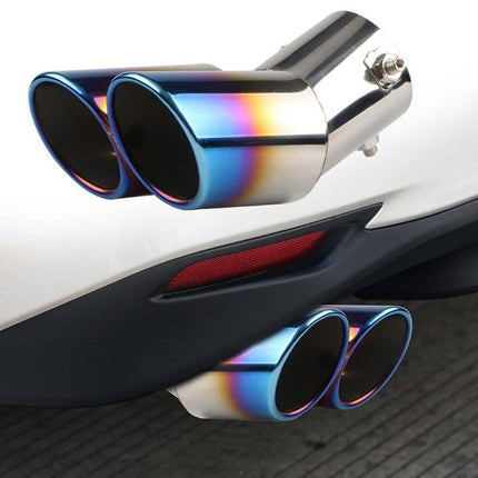 VCTparts Dubbele Uitlaat Rainbow Spectra Aflopend 60mm Kopstuk / Eindstuk RVS [Uitlaat Sierstuk - Uitlaat Tuning - Uitlaat Koppelstuk] NORGOS 9