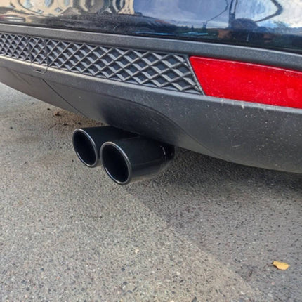 VCTparts Dubbele Uitlaat Zwart Aflopend 63mm Kopstuk / Eindstuk RVS [Uitlaat Sierstuk - Uitlaat Tuning - Uitlaat Koppelstuk] NORGOS 5