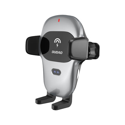 Dudao F20xs Automatische Autohouder Met 15W Qi Draadloos Opladen Voor Ventilatierooster - Grijs - VCTparts.nl