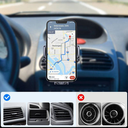 Dudao Dudao Joyroom Gravity Auto Telefoonhouder met Draadloos Opladen 15W voor Ventilatierooster Zwart Hurtel 3