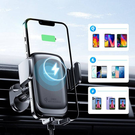 Dudao Dudao Joyroom Gravity Auto Telefoonhouder met Draadloos Opladen 15W voor Ventilatierooster Zwart Hurtel 5