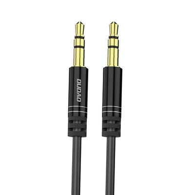 Dudao Stretchable AUX Mini Jack 3,5 mm Cordon de boucle à ressort 150 cm noir
