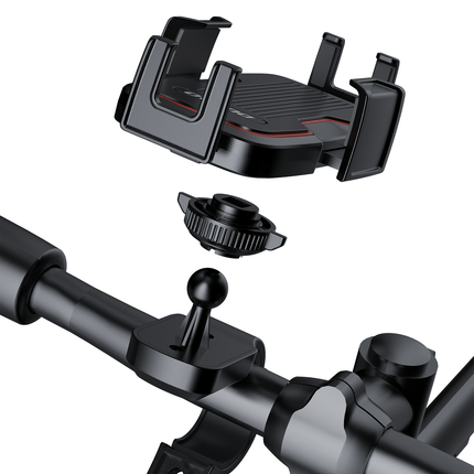 Dudao Universele Telefoon Motor Stuurhouder (4.6 - 10 cm breed) Zwart - Rood - VCTparts.nl