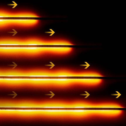 VCTparts Dynamische Sequentiële LED Strip - 70cm (Set) [Dagrijverlichting Knipperlichten ledstrip] NORGOS 8